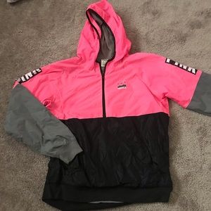 PINK neon pink windbreaker
